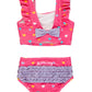 Rufflebutts Upf50+ Colorful Hearts Waterfall Tankini - 12-18M