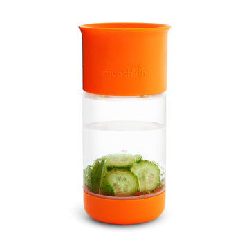 Munchkin Miracle 360 Fruit Infuser Toddler Sippy Cup, 14 Ounce, Orange