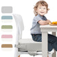 E1F1NN DOT Toddler Booster Seat for Dining Table (PU Material),Portable Kids Booster Seat with Safety Buckles, High Cushion for 