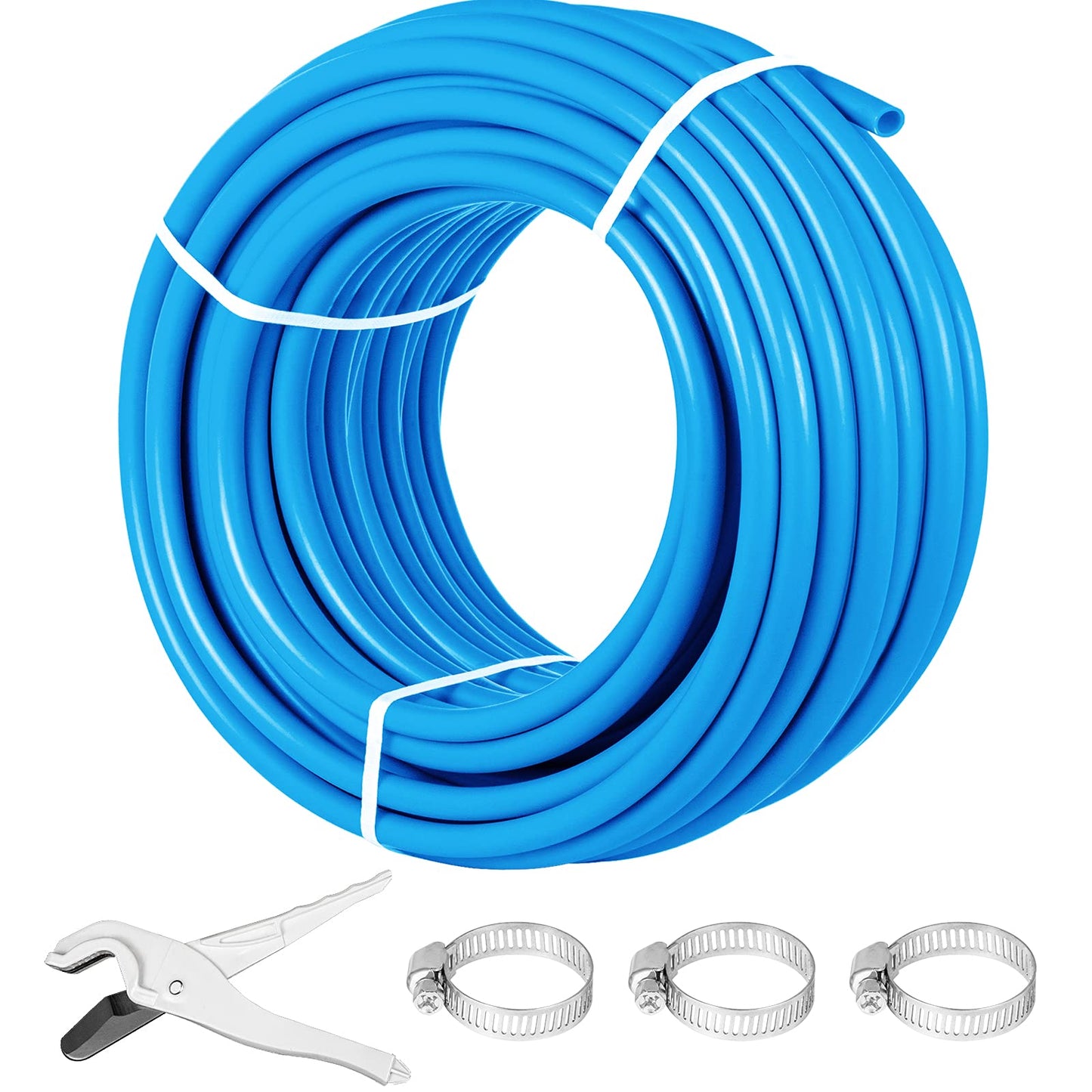 Vevor Pex Tubing, 1 Pex Pipe 300Ft Flexible Pex Hose Non Oxygen Barrier Pex Tube Coil 80-160Psi Pex Water Line Blue Pex Piping F