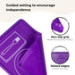 Chamos Silicone Placemats For Toddlers And Kids - Montessori Placemat - Non-Slip - Single (Purple)