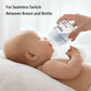 Yanyoyo Natural Glass Baby Bottle Wide Neck, Newborn Anti-Colic Baby Bottle, Clear, 3Oz(Pack Of 4), Includes 4Pcs Slow Flow Nipp