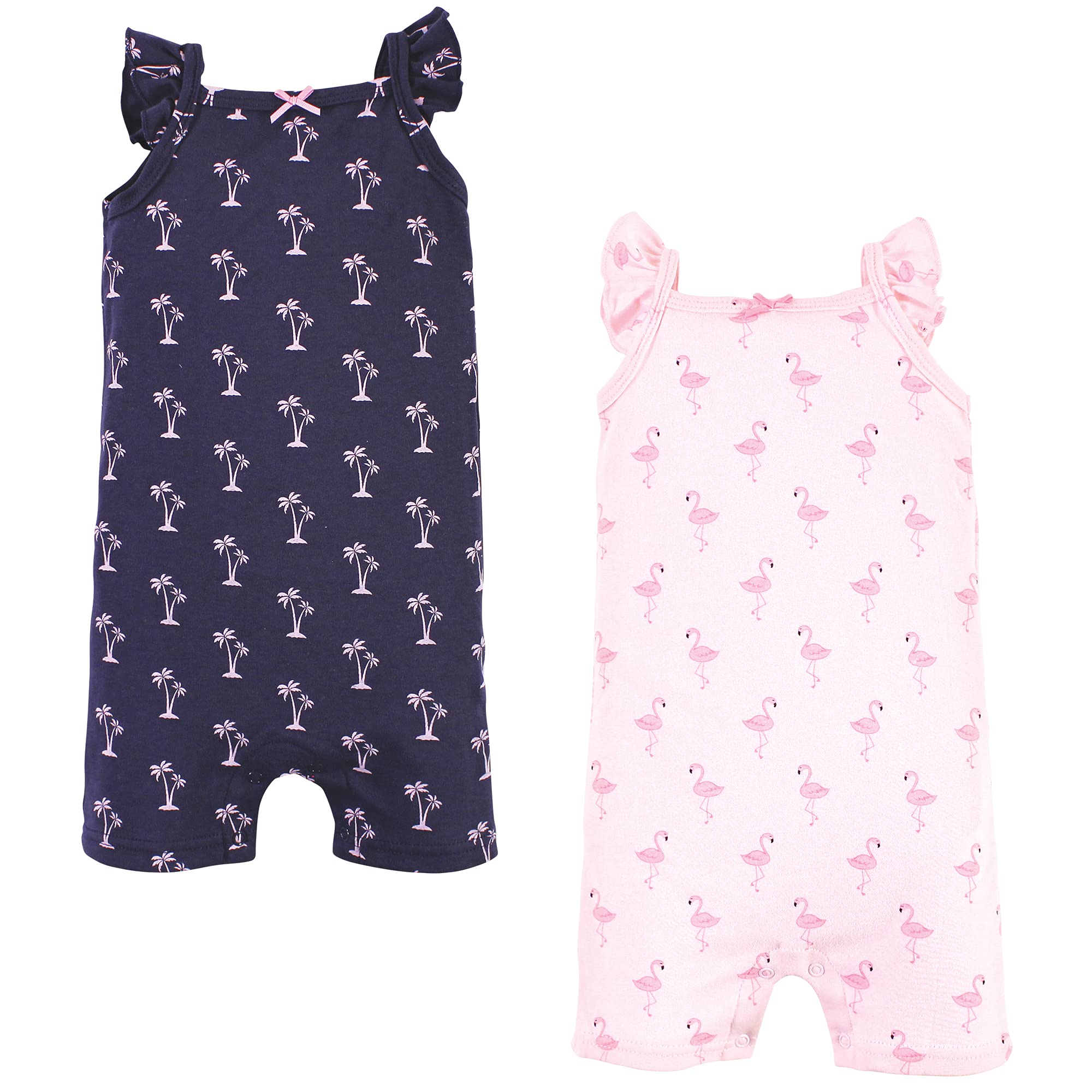 Hudson Baby Unisex Baby Cotton Rompers, Flamingo, 6-9 Months – WBBAPB093CPR2TS
