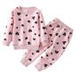 Cm C&M Wodro Toddler Girls Clothing Sets Valentine Fashion Sweatshirts Baby Fall Winter Outfits Heart Print Top And Pants(Red,3-