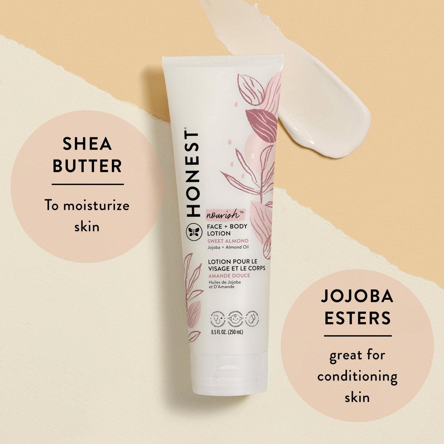 The Honest Company 2-In-1 Cleansing Shampoo + Body Wash And Face Lotion Bundle  Gentle For Baby  Naturally Derived  Sweet Almond