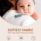 Nightingale Baby Washcloths, Organic Cotton Muslin With Rayon Made From Bamboo - Soft Burp Cloths For Newborn Sensitive Skin - 1