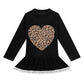 Retsugo Toddler Baby Girls Leopard Heart Fall Winter Clothes Set Kids Valentine'S Day School Girl Outfit Cute Pullover Shirt And