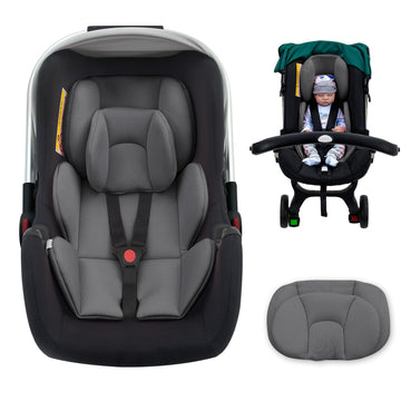 Kaseeous Thickened Carseat Head Support for Infant, Infant Car Seat Insert with Extra Headrest for Preemie to Newborn, Adjustabl