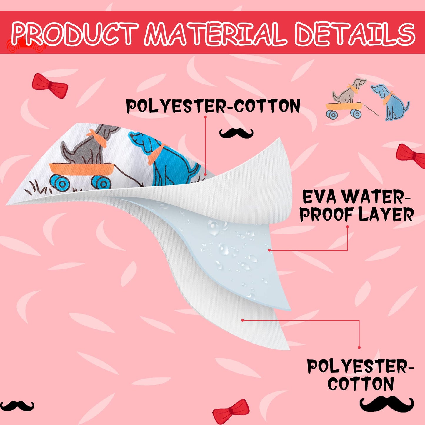 2Ooya 7Pcs Cotton Waterproof Baby Bibs Adjustable Hook Loop Closure Infant Bib Unisex Black Red Newborn Babies Food Bibs Baby Ke