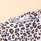 Retsugo Girls 2 Piece Outfits Toddler Baby Girl Leopard Sweatshirt Fall Clothes Long Sleeve Top And Brown Pants Kids Outfits Win