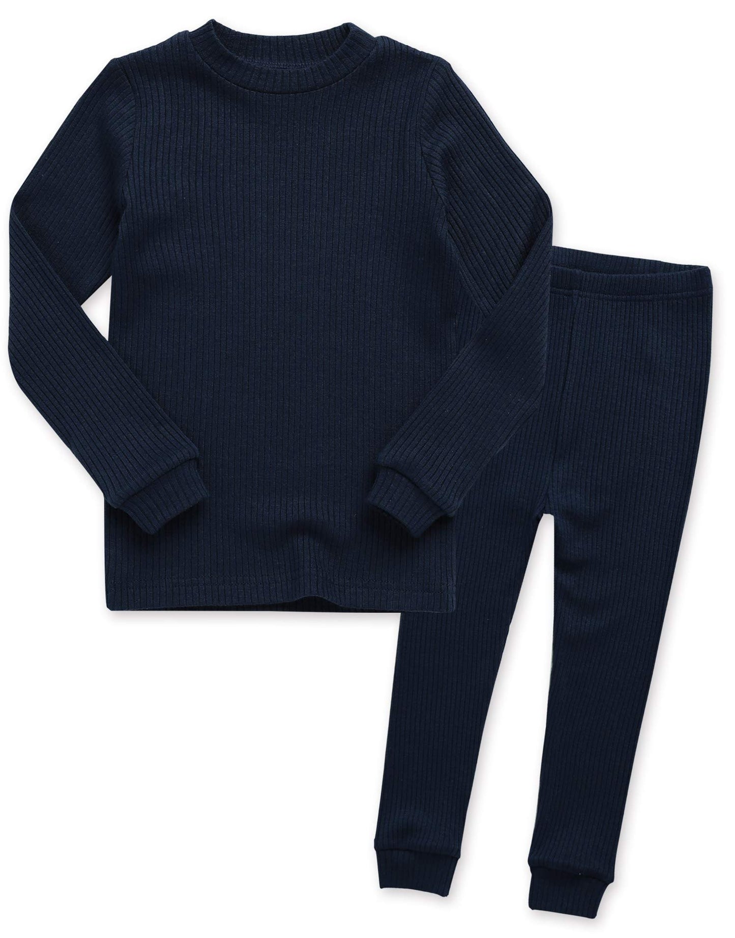 VAENAIT BABY 6M12Y Kids Unisex Girls & Boys Soft Comfy Modal Tencel Shirring Sleepwear Pajamas 2pcs/4pcs Set, B5unisex Navy, 