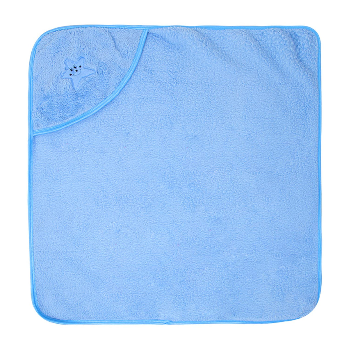 NAMAN Newborn Hooded Baby Blanket, Sleeping Bag, Baby Towel and Baby Wrapper for Baby Girl and boyBlue_Smile Star