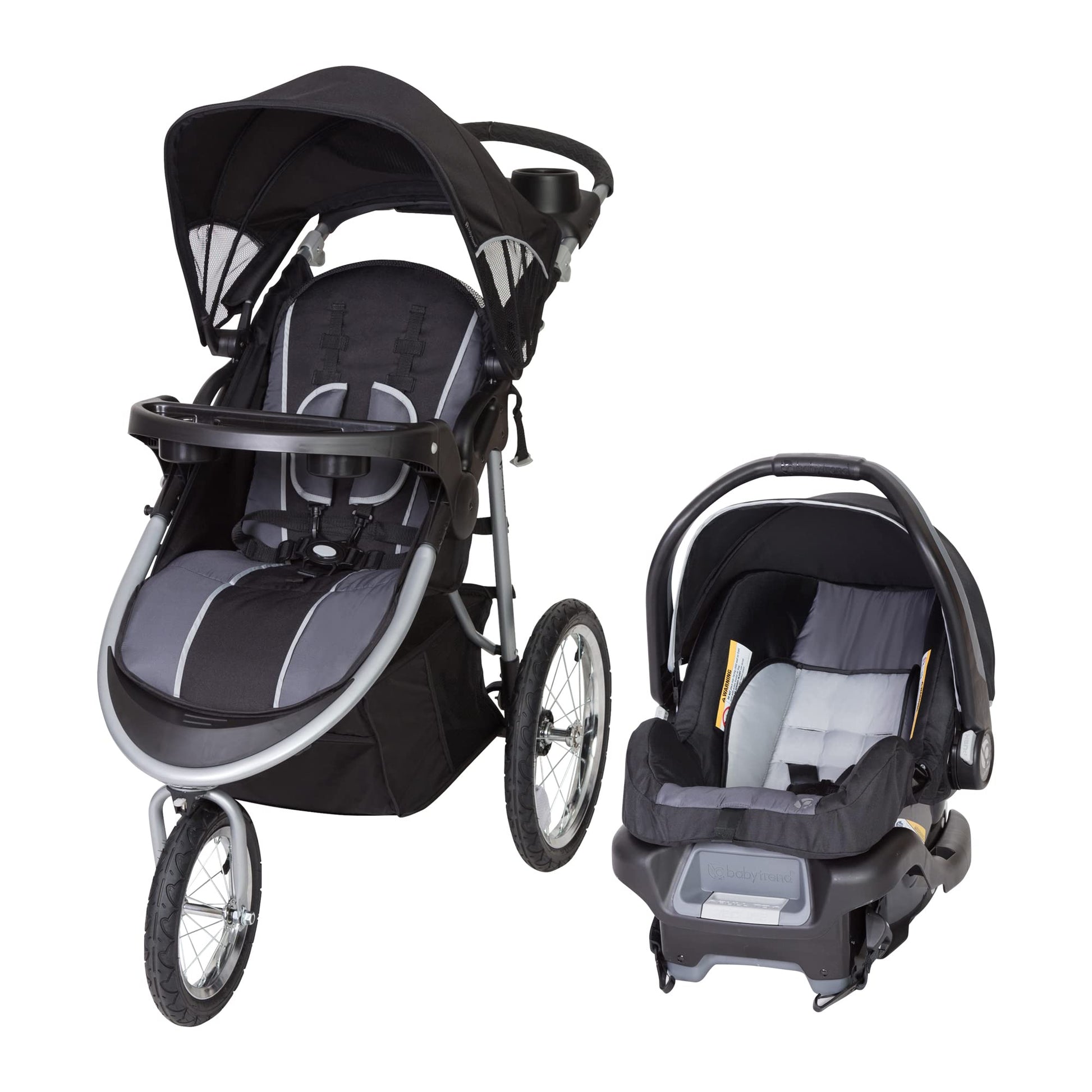 Baby Trend Pathway Jogger Travel System with Ally Infant Car Seat, Optic Grey