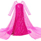 Luxury Princess Dress Costumes With Shining Long Cape Girls Birthday Party 4T 5T