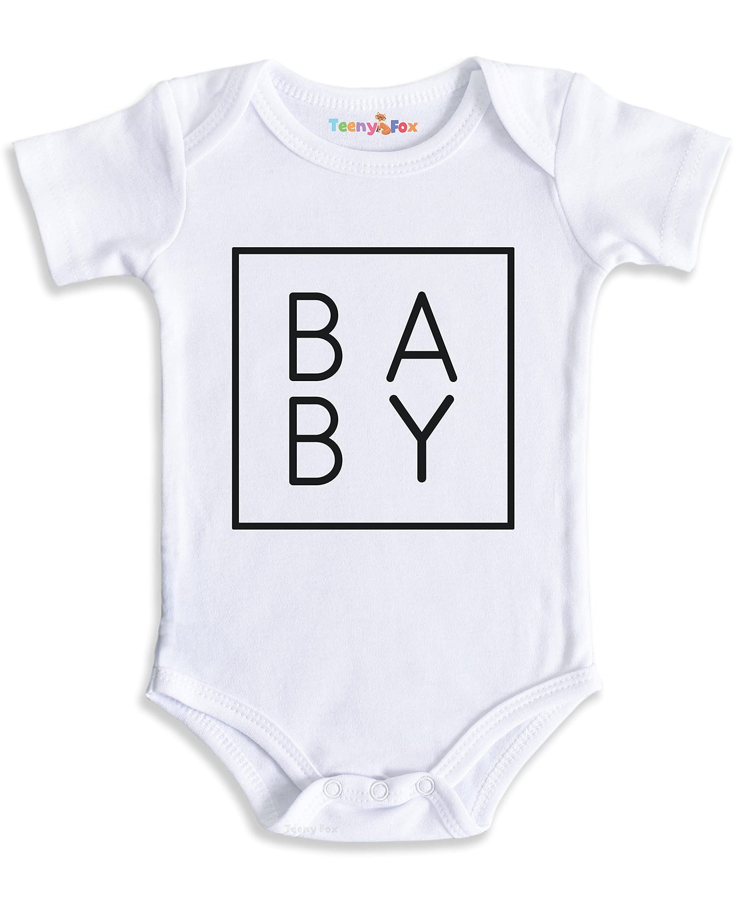 Teeny Fox Baby Bodysuit Letter Printed Family Cute Matching Outfits Couple Shirts
