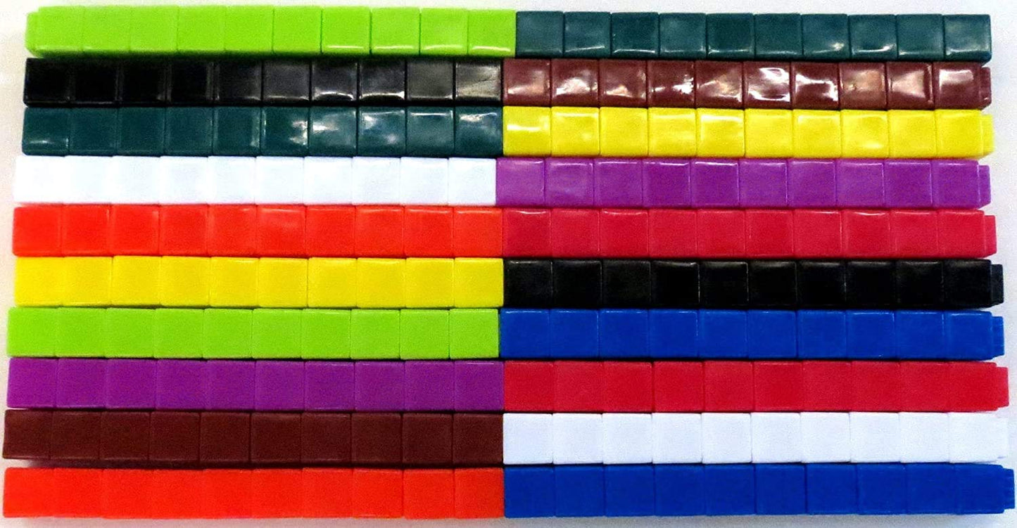 hand2mind Interlocking UniLink Math Linking Cubes, Plastic Cubes, Color Sorting, Connecting Cubes, Math Manipulatives, Counting