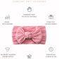 Jollybows 8Pcs Nylon Headbands For Baby Girls Infant Baby Bows Newborn Hairbands Toddler Hair Bow Elastics Head Wraps