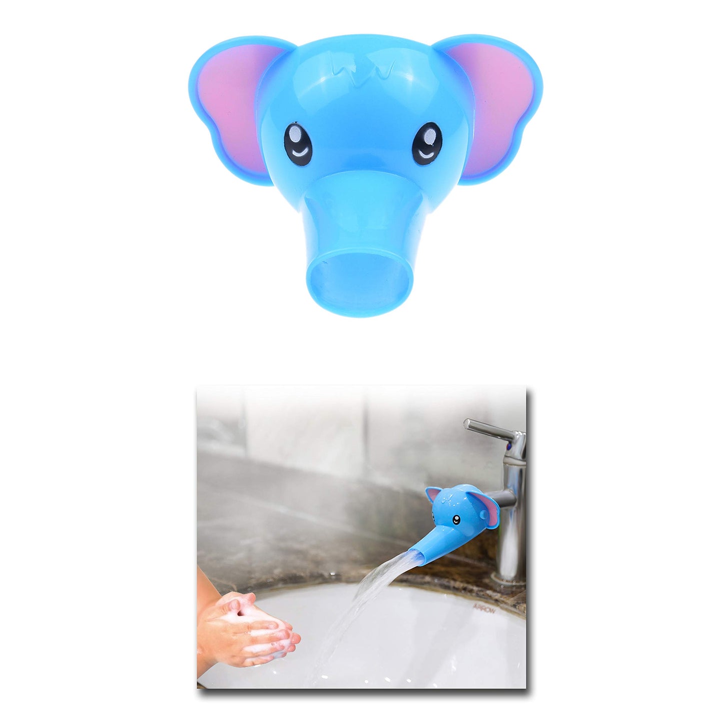 Kare & Kind Animal Shaped Faucet Extenders - 3 Pack - Fun Water Spouts For Toddlers, Kids, Children - Promotes Personal Hygiene