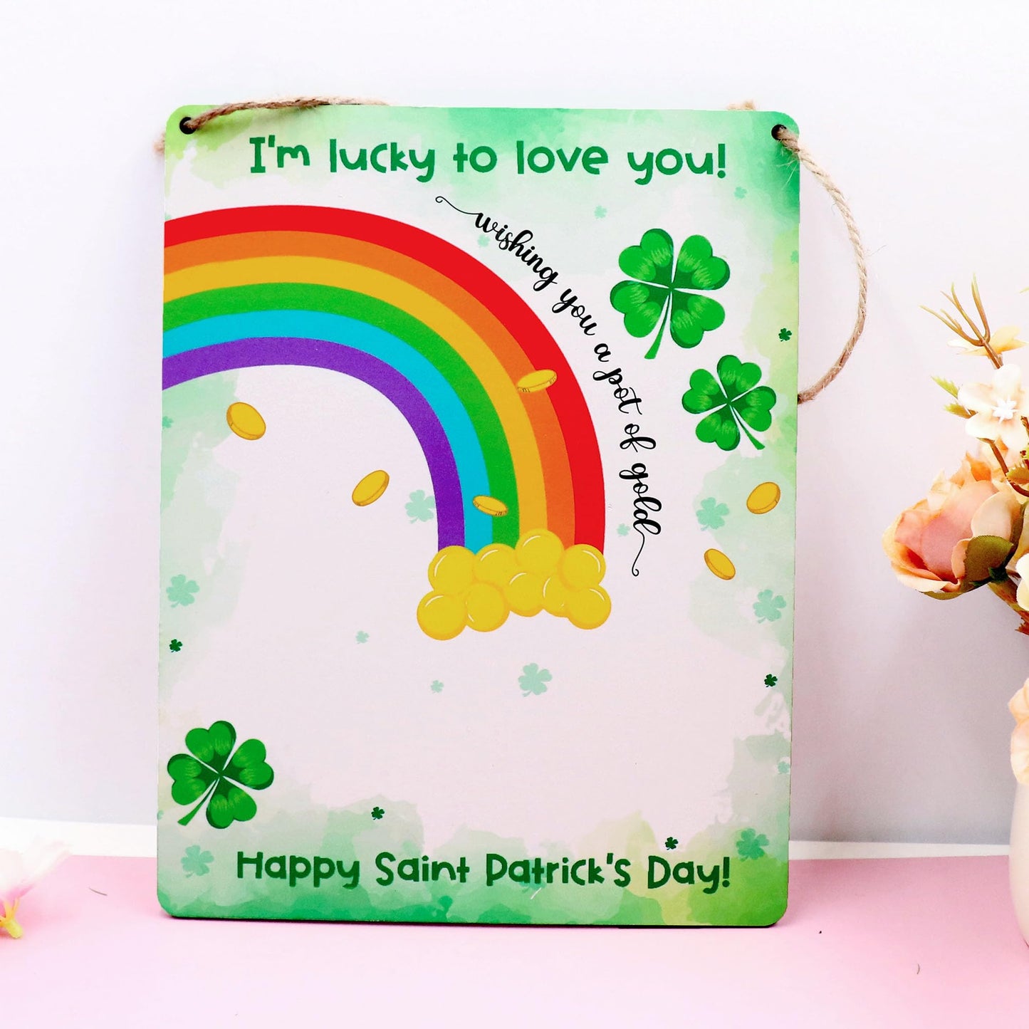 Diy Baby'S First St Patricks Day Footprints Art Sign, St. Patrick'S Day Craft Newborn Keepsake, Baby Footprint St Patricks Birth