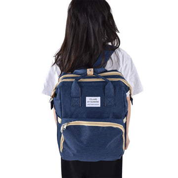 Nappy Bag, Oxford Cloth Multifunctional Baby Diaper Bag Backpack Large Capacity Portable for Travel for Daily Use(Navy Blue)