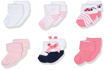 Luvable Friends Unisex Baby Newborn And Baby Socks Set, Ladybug, 0-3 Months