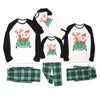 Iffei Christmas Pajamas For Family Matching Sets Holiday Pj'S With Satna Reindeer Long Sleeve Shirt And Pant With Pocket 9-12Mon