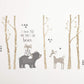 Levtex Baby - Bailey Crib Bed Set - Baby Nursery Set - Charcoal, Taupe, White - Neutral Forest Theme - 5 Piece Set Includes Quil