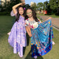 Ruyuyiru Encanto Mirabel Cosplay Costume For Girls Isabela Mirabe Madrigal Princess Dress Up Halloween Paty Dresses 130(Purple)