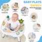 Time Followers 4-in-1 Baby Activity Center | 3 Stage Grow Stationary Standing Toddler Play Table | Tummy Time,Exersaucer, Jumper