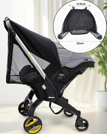 Stroller Sun Shade, Extension Compatible With Doona Infant Car Seat Stroller, 360 Sun Shade Baby Car Seat Attachment For Sun Cov