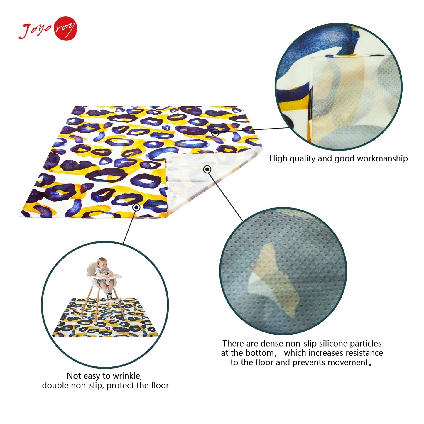 53' Baby Floor Mat Splat Mat High Chair Mat Waterproof Mat Play Mat For Toddlers Splat Mat For Under High Chair Kids Placemats