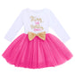 Winter Birthday Outfit Girl My Second Birthday Mini Dress Up Cake Smash Outfit Baby Tulle Tutu Skirt Autumn Long Sleeve Mouse 2N