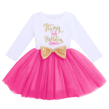 Winter Birthday Outfit Girl My Second Birthday Mini Dress Up Cake Smash Outfit Baby Tulle Tutu Skirt Autumn Long Sleeve Mouse 2N