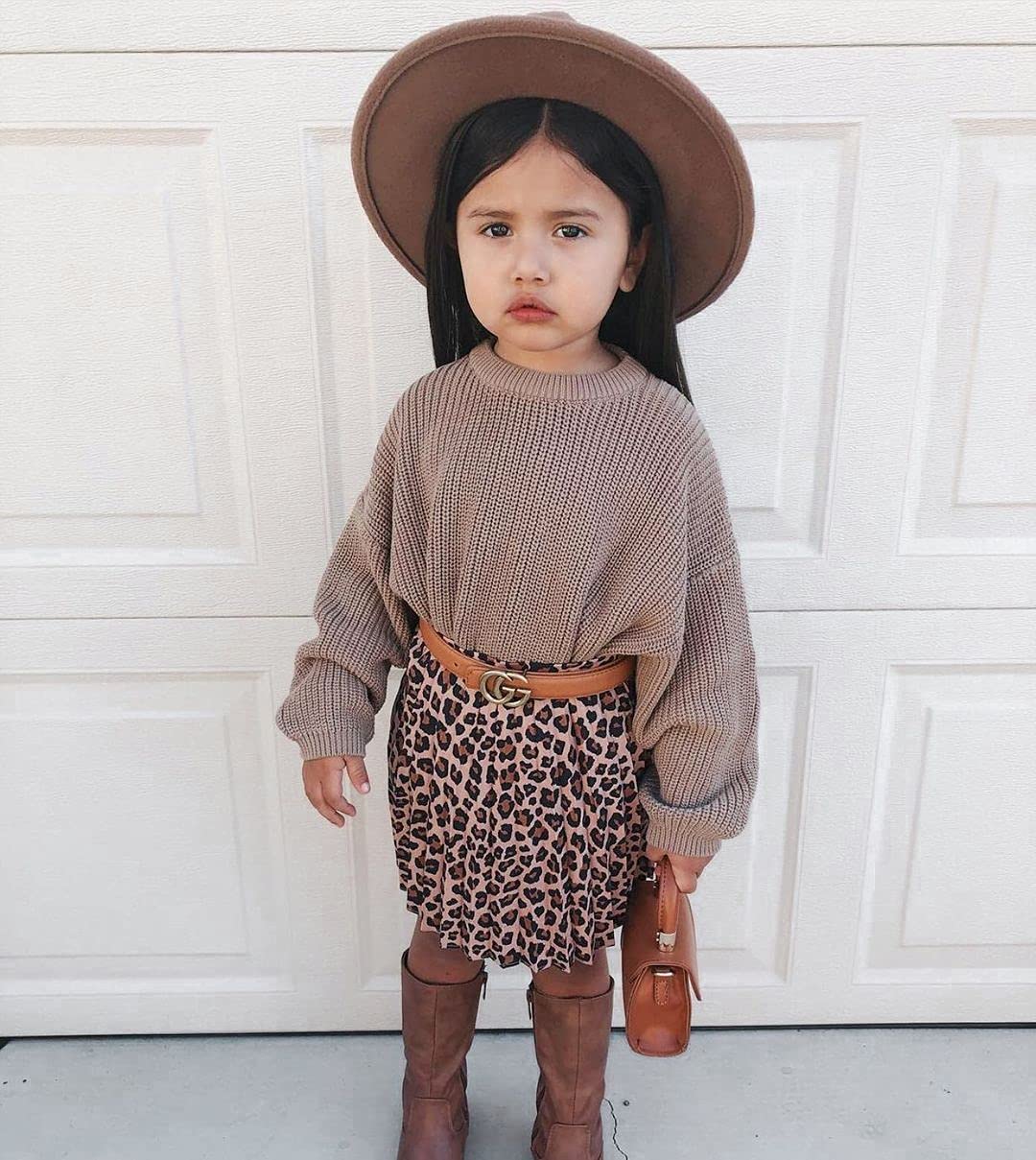 Infant Toddler Baby Girl Boy Knit Sweater Pullover Sweatshirt Long Sleeve Shirt Tops Knitted Fall Winter Clothes (Grey Khaki, 6-