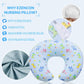 Witeasy Nursing Pillow,Bottle And Breast Feeding Pillows For Baby Boy And Girls,Donut Tummy Time Pillow With Removable Cotton Bl