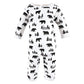 Hudson Baby Girls Unisex Cotton Coveralls, Bear Gray Black, 6-9 Months, Baby Bear Gray Black, 6-9 Months Us