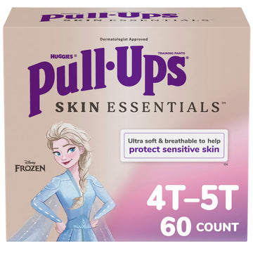 Pull-Ups Girls' Skin Essentials Potty Training Pants, Training Underwear, 4T-5T (38-50 Lbs), 60 Ct