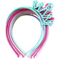 Xima 12Pcs Spring Colors Abs Plastic Material Crown Girls Headbands Tiaras Head Band Princess Children Headear Hair Accessory (S