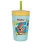 Nuby Thirsty Kids Insulated Toddler Cup with Silicone Flexstraw - 12 oz - Stainless Steel and Leak-Resistant - 18+ Months - Dino