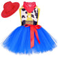 Tutu Dreams Cowgirl Costume For Girls 1-10Y With Bandana Cowboy Hat Easter Birthday Party Dress Up Clothing (Cowgirl, 5-7 Years)
