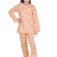 MMShopy Baby Girls Floral Print Hosiery Cotton Top & Pyjama Set (78 Years, Orange)
