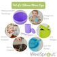 Weesprout Silicone Baby Cups With Straws And Lids, 4 & 8 Oz Options, Set Of 2, Food Grade Toddler Training Container, Built In S