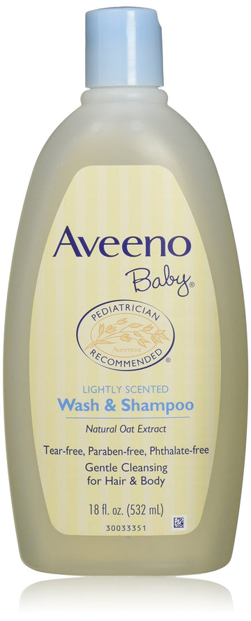 Aveeno Baby Wash & Shampoo, Lightly Scented, 8 Ounce (Pack Of 1)