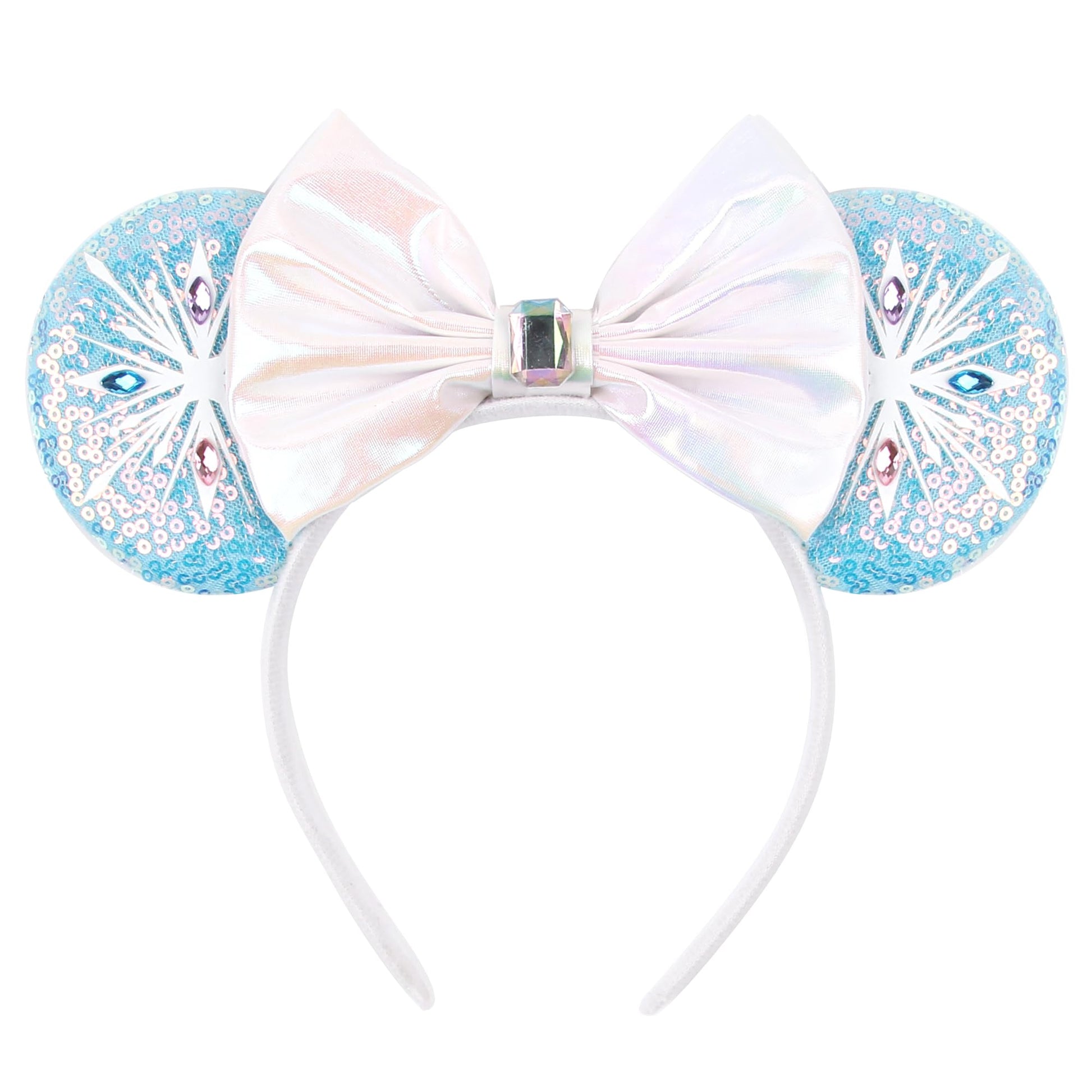 Snow Ears Princess Headband Mouse Ears Headband For Women Sparkle Sequins Mouse Hair Band With Big Ears Essencial Accessories Fo
