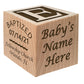 Glitzby Baptism - Christening - Dedication Keepsake - Personalized Baby Block Baptizm Gift Custom Engraved Wooden Baby Block For