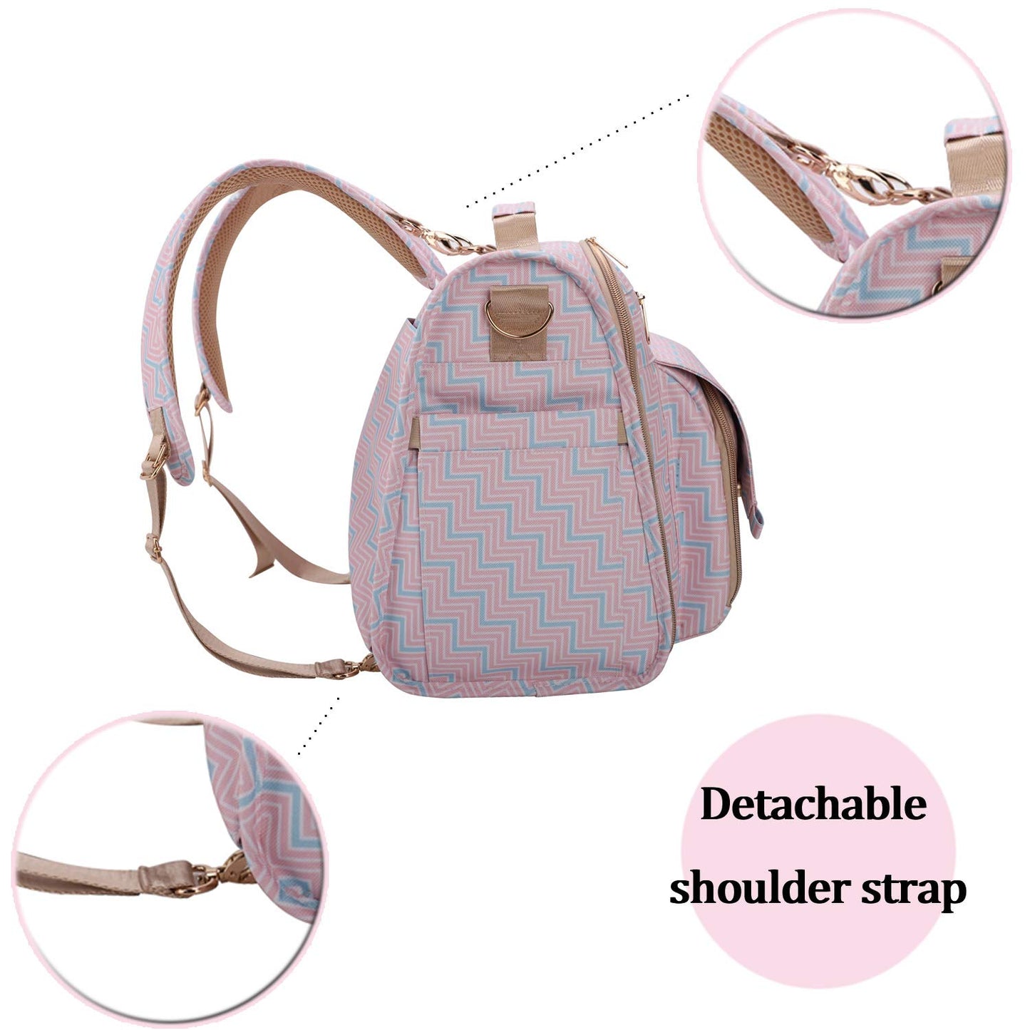 Allcamp Outdoor Gear Diaper Bag Backpack Large,Multi-Function Multi-Pocket Support Baby Stroller, Converted Into A Tote Bag,Mach
