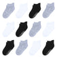 Hyzgb Kids Socks Boys 5-6-7 Years Old With Non Slip Grips 12 Pairs Cotton Toddler Ankle Grippy Socks For Little Boys Girls Child