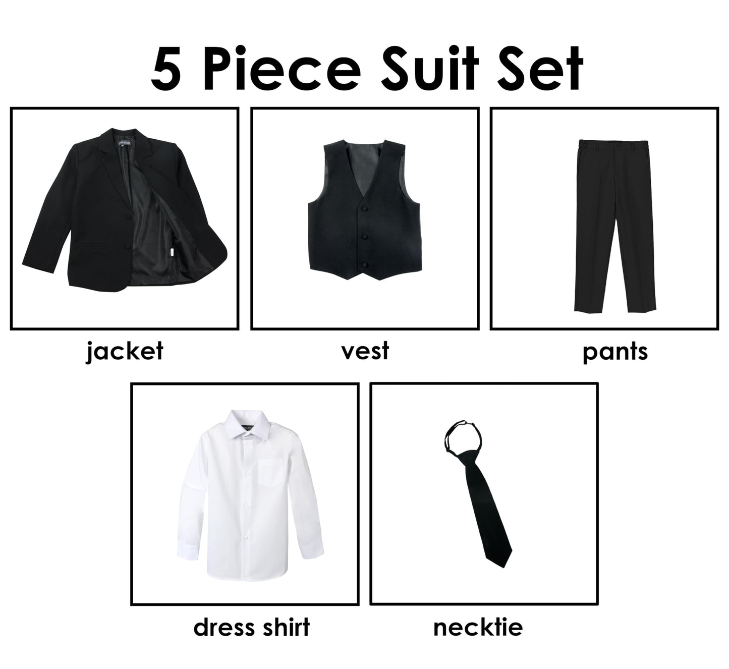 Spring Notion Baby Boys' Classic Fit Formal Black Dress Suit Set 18M (Large)