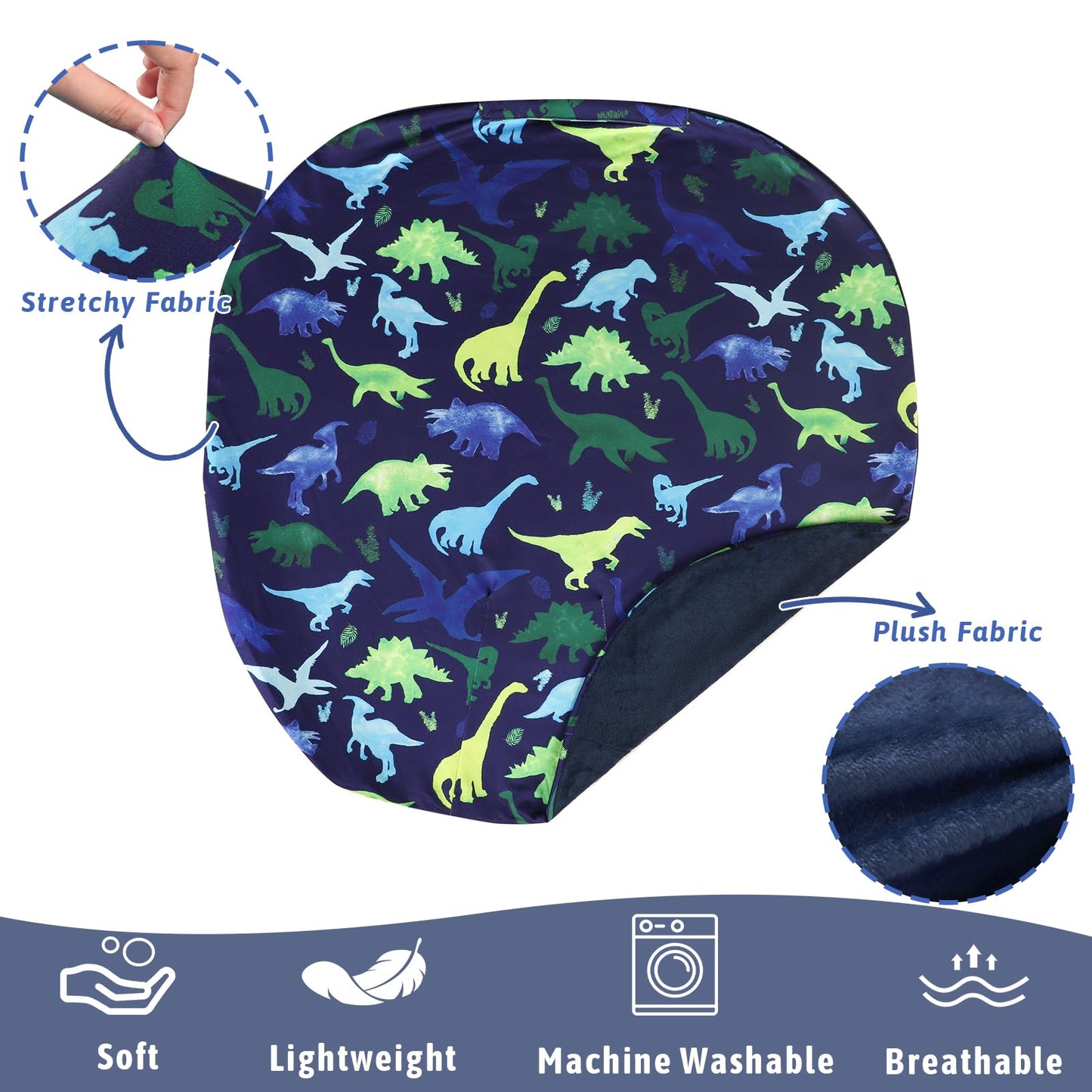 Tanofar Newborn Lounger Cover, Baby Pillow Covers For Girls Boys, Removable Infant Lounger, Breathable, Comfortable, Dinosaurs
