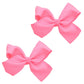 3 Inch Grosgrain Bow For Little Girls- Set Of 2 (Neon Pink)
